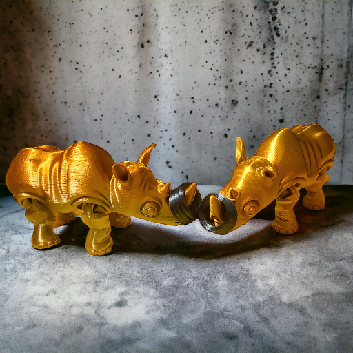 Rhino, 3d print, Rhino toss, fidget, 3d animal, birthday gift, child game,  animal lover, glow in the dark, Articulated rhino, desk toy