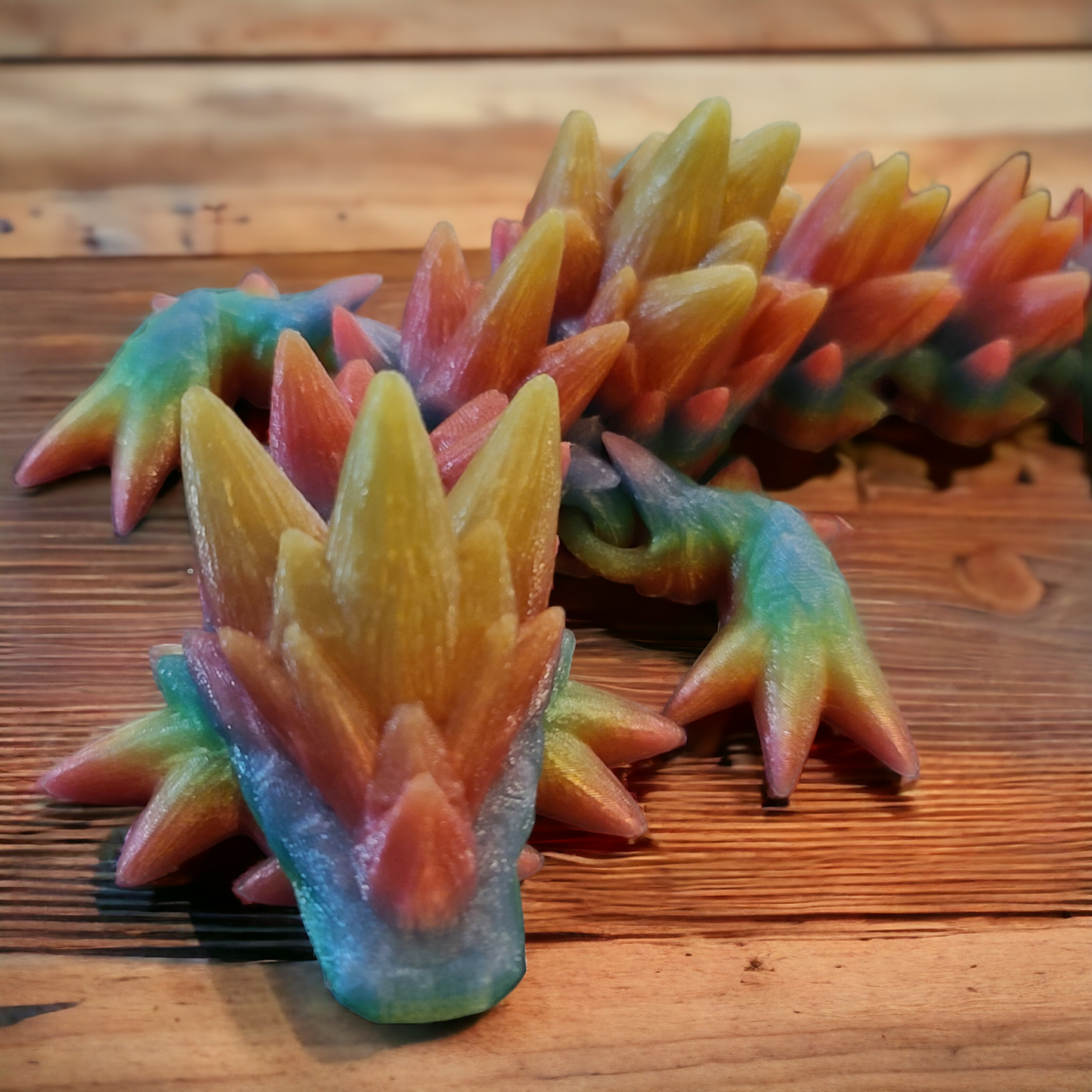 3d print, dragon, Armored Spike Dragon, for him, for her, birthday gift, christmas gift, fidget, child toy, figurine, color Glow in the dark