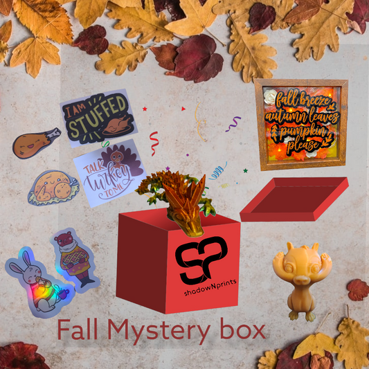 Fall Mystery Box, Grab Box, Autumn Seasonal box, shadowNprints Mystery Box, Fall Surprise Box, Surprise box, 3d Mystery Box, Fall value box