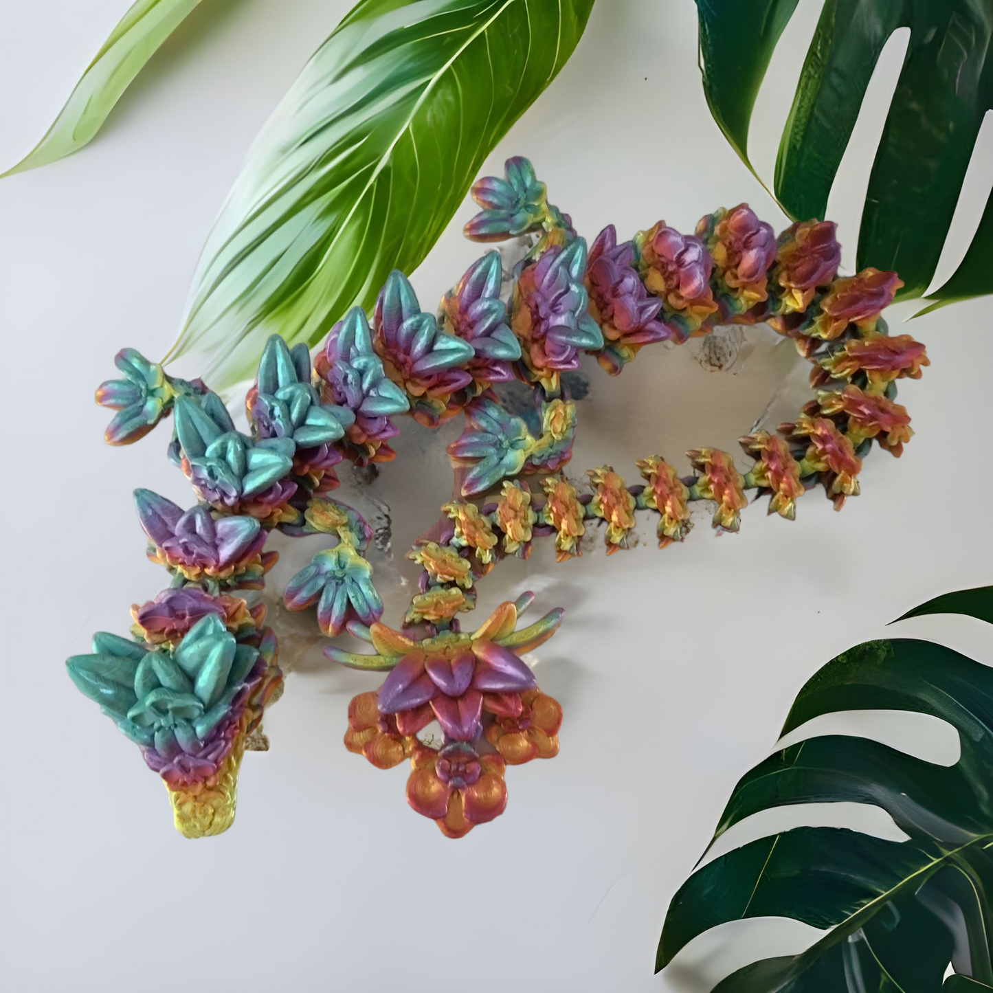 3d printed Orchid dragon for her, Easter basket stuffers for kids , art dragon toy for him, child birthday gift, flower dragon for mom