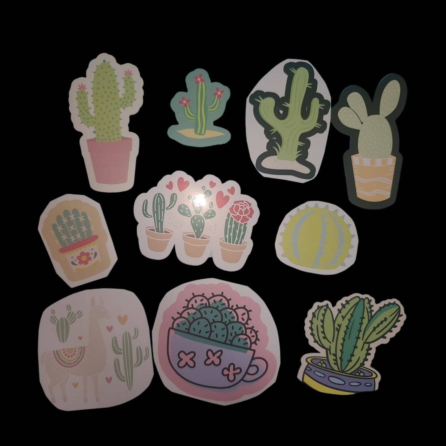 Large desert themed sticker set. Cactus/ Cacti sticker pack. Water bottle and laptop decals. Plant lovers stickers. Notebook and planners.