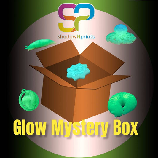 Mystery Glow in the Dark Box, shadowNprints Glow in the dark Box, Glow in dark box, Mystery Box, Surprise Box, Surprise Glow in the dark box