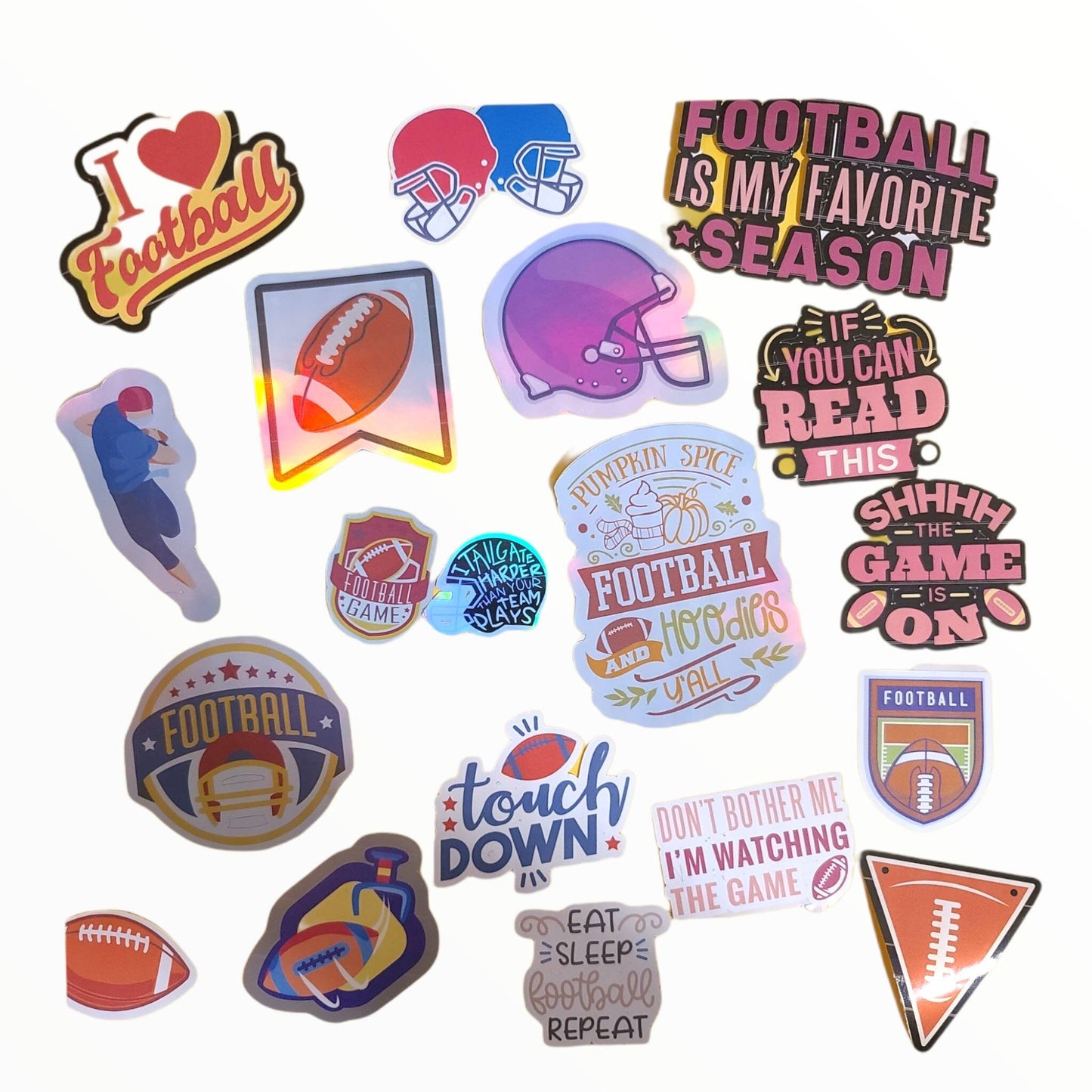 Stickers, Football, Water Bottle, large stickers, Sticker pack, Sticker set, Sports, Sport sticker, Football lovers, stocking stuffer, decal
