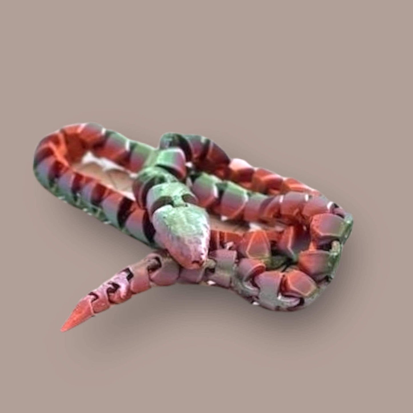 Snake, 3d print, 3d snake, flexible snake, fidget toy, articulated snake, flexi snake, gift, stocking stuffer, glow in the dark, Rainbow